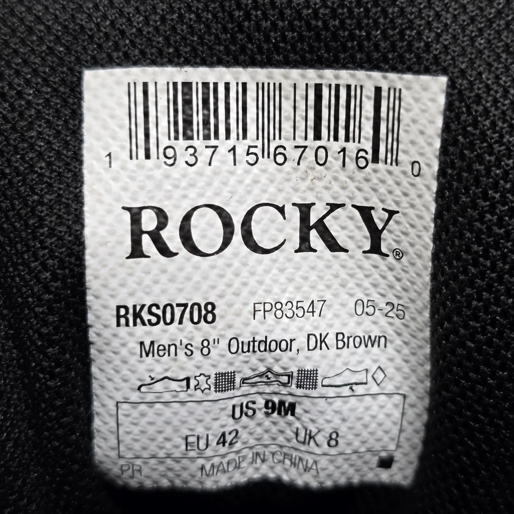 Rocky Wildcat Men’s Waterproof Hunting Boots Size 9M Brown 400G Insulated New